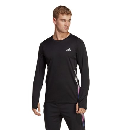 adidas Run Icons 3-Stripes Long-Sleeve T-Shirt - Men's 1