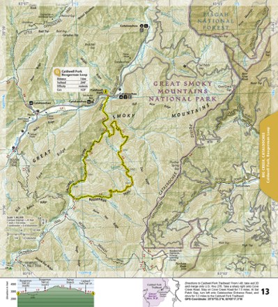 National Geographic Great Smoky Mountains National Park Day Hikes Topographic Map Guide 2