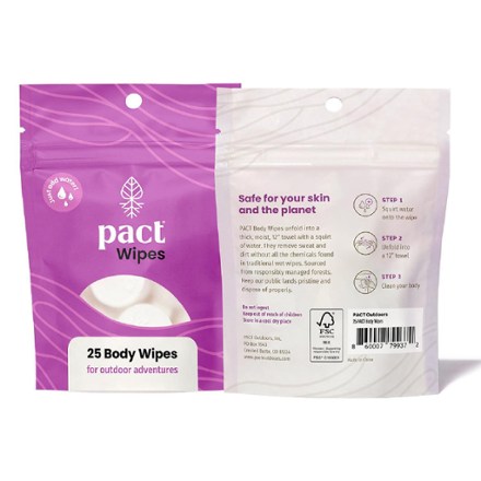 PACT Outdoors Body Wipes - Package of 25 1
