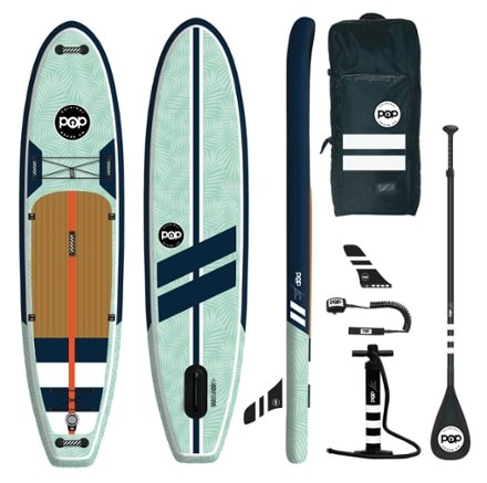 POP Board Co. Yacht Hopper Inflatable Stand Up Paddle Board with Paddle - 11' 0