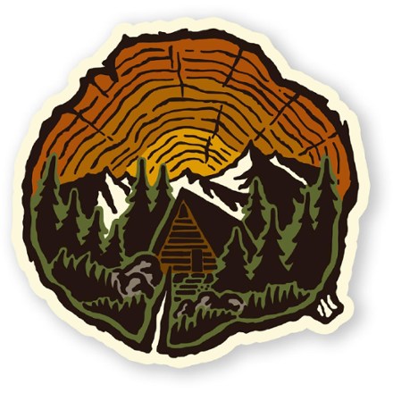 Atomicchild Tree Rings Sunset Sticker 0