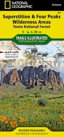 National Geographic Superstition & Four Peaks Wilderness Areas Topographic Map 0