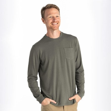 Free Fly Flex Long-Sleeve Pocket Tee - Men's 0