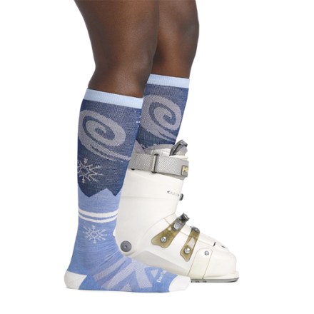 Darn Tough Swirlwind Over-the-Calf Lightweight Ski and Snowboard Socks - Women's 3