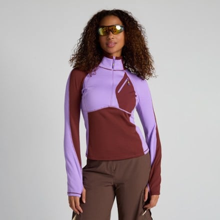 SENIQ Joytrek Grid Fleece Zip-Neck Pullover - Women's 0