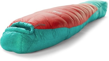 Mountain Hardwear Phantom 15 Sleeping Bag 3/4 head view (Alpine Red)