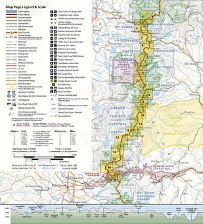 National Geographic Pacific Crest Trail Topographic Map Guide: Washington South 1