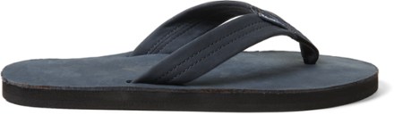 rainbow single layer leather flip flop