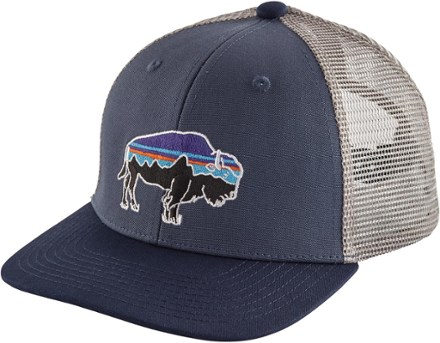 Patagonia Trucker Hat - Kids OS Ridge Rise Moonlight - Milkweed Mauve