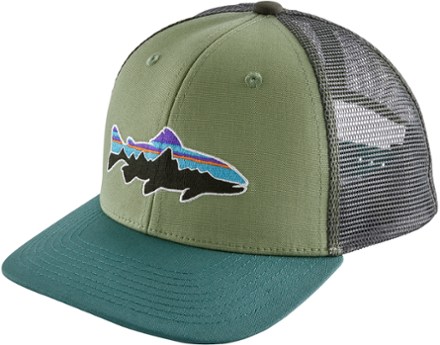 Patagonia Kids' Trucker Hat - Flying Fish Felt Patch: Bayou Blue