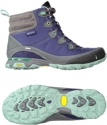 AHNU Sugarpine Womens Sz 7 Hiking Shoes Vibram Blue Waterproof Trail Outdoor