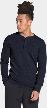 North face men's outlet tri blend henley hoodie