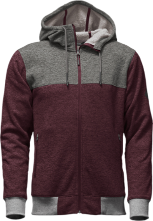 Tech Sherpa Full Zip Hoodie Men s Root Brown Dark Heather M