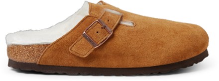 shearling birkenstock clog