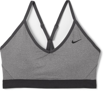 Nike Dri-Fit Pro Indy Strappy Sparkle Womens Sports Bra - Black/Dark Smoke  Grey