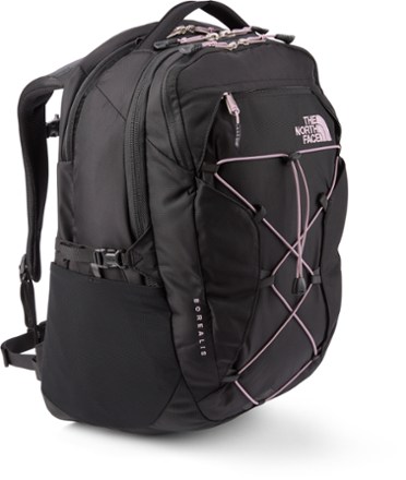 north face backpack with rose gold zippers