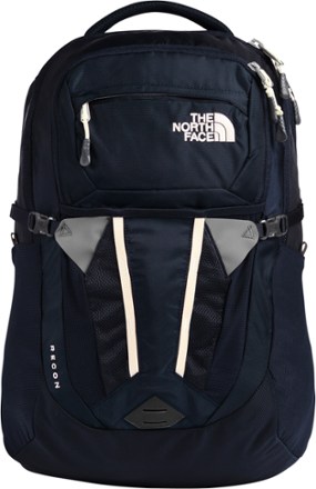 Navy blue and rose gold north face backpack hotsell