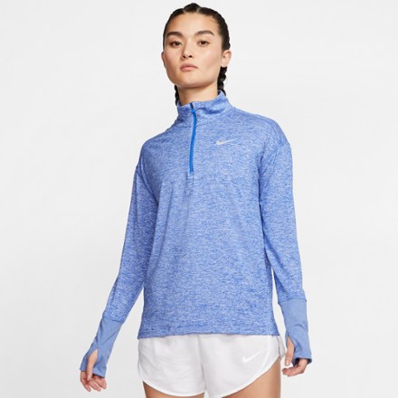 nike element half zip blue