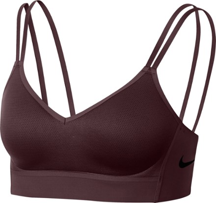 Nike Indy Logo Womens Padel Sports Bra - Sangria Light