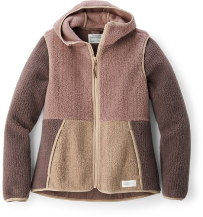 Sherpa hoodie best sale women beige khaki