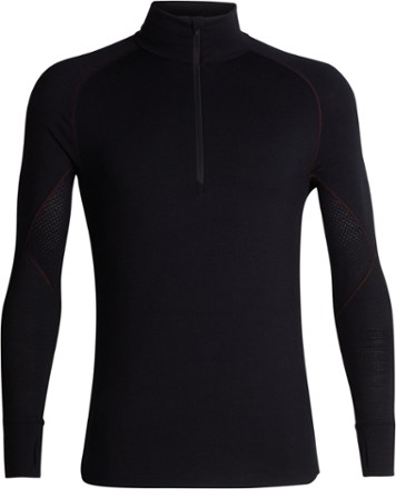 Men's BodyFitZone Merino 260 Long Sleeve Half Zip - Jet Heather/Black |  Fair Trade Sustainable