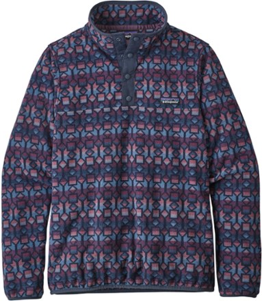 The Patagonia Womens Micro D Snap T Pullover Fleece in Climbing Trees Ikat:  Sound Blue 2023 – M I L O S P O R T