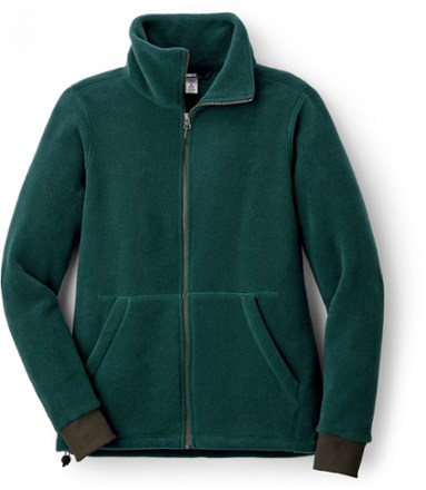 Ladies green fleece clearance jacket