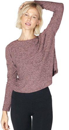 Beyond Yoga Featherweight Spacedye Morning Light Pullover Chai