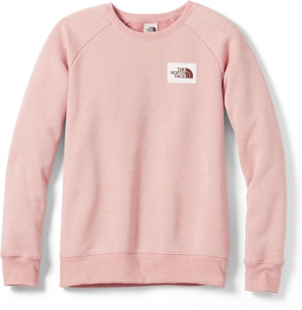 Pink north face clearance sweatshirt