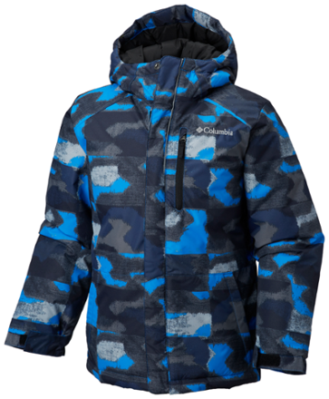 Columbia Lightning Lift Jacket Black/Blue Camo Snow Winter Size L (14/16)