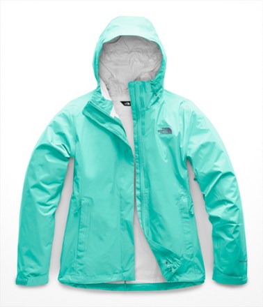 north face mint green rain jacket