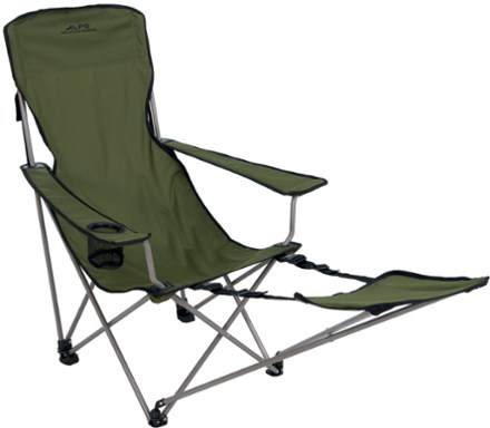 Folding chair with leg hot sale rest