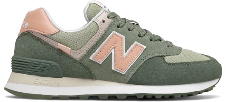 new balance 574 green and pink