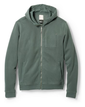 Performance Woven Zip-Up Jacket in CHALK GREEN