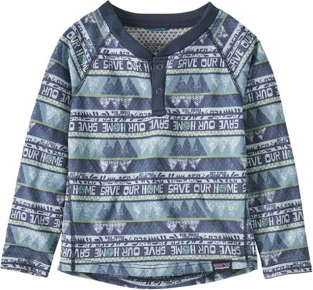 Patagonia Baby Capilene Midweight Henley Base Layer Top - Infants'