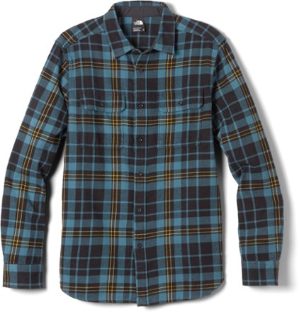 The North Face Arroyo Flannel Shirt - Mens - Coal Brown Medium Half Dome Shadow Plaid