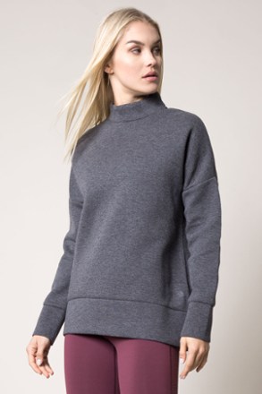 women's mock neck sweatshirt