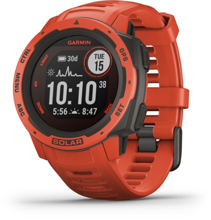  Garmin 010-02293-10 Instinct Solar, Rugged Outdoor Smartwatch  with Solar Charging Capabilities, Built-in Sports Apps and Health  Monitoring, Graphite : Electronics