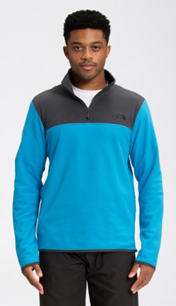 BLUSÃO MASCULINO FLEECE 1/4 ZIP PULOVER TKA 100 GLACIER AZUL C744NM19 THE  NORTH FACE