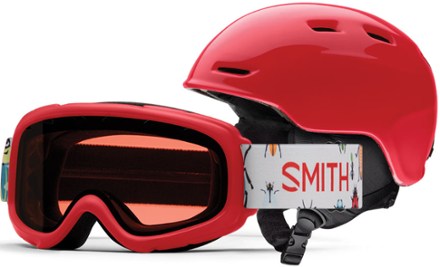 youth ski helmet and goggles