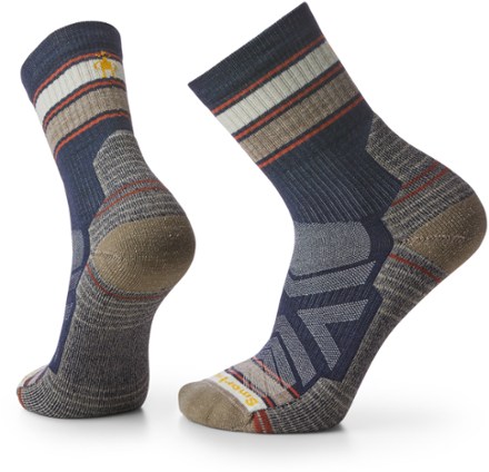 Smartwool Men's Performance Hike Light Cushion Striped Mid Crew Socks