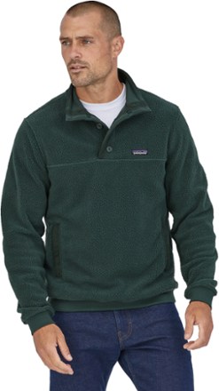 Patagonia men's shearling fleece button pullover new arrivals