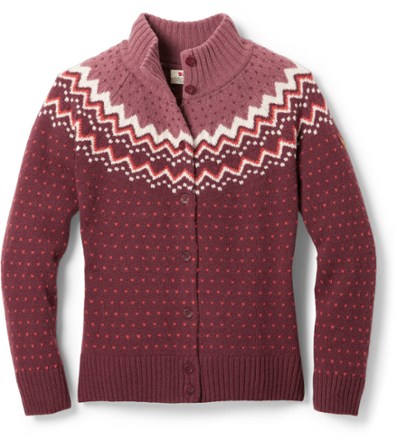 Plush Relaxed Cardigan Racing Red