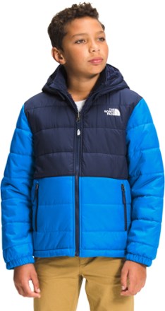 THE NORTH FACE BOYS 550 REVERSIBLE BLUE DOWN PUFFER JACKET COAT SIZE XL