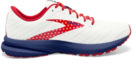 Brooks red sale white blue shoes