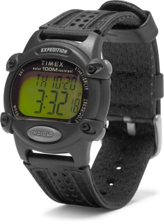 Sold Price: TIMEX: Expedition Army Green With Brown Leather An Dmesh Lining  Strap Digital Watch T48042 July 2, 0121 7:00 PM EDT 