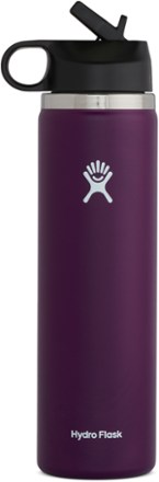 Hydro Flask Purple Wide Mouth Flex Straw Cap Bottle, 24 oz Hydro Flask