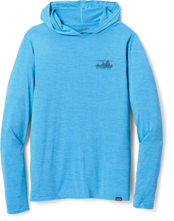 Patagonia Men's Capilene Cool Daily Hoody - Steam Blue - Light Plume Grey X-Dye,XXL