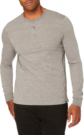 Durable 3-Button Long-Sleeve Henley Shirt - Men's