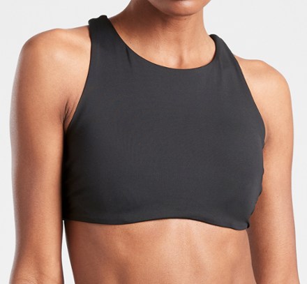 Athleta Maldives High Neck Black Tankini Top 38 B/C Large